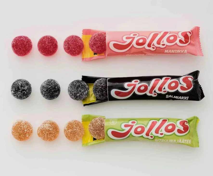 Jollos energigodis formade som små tuggvänliga bollar